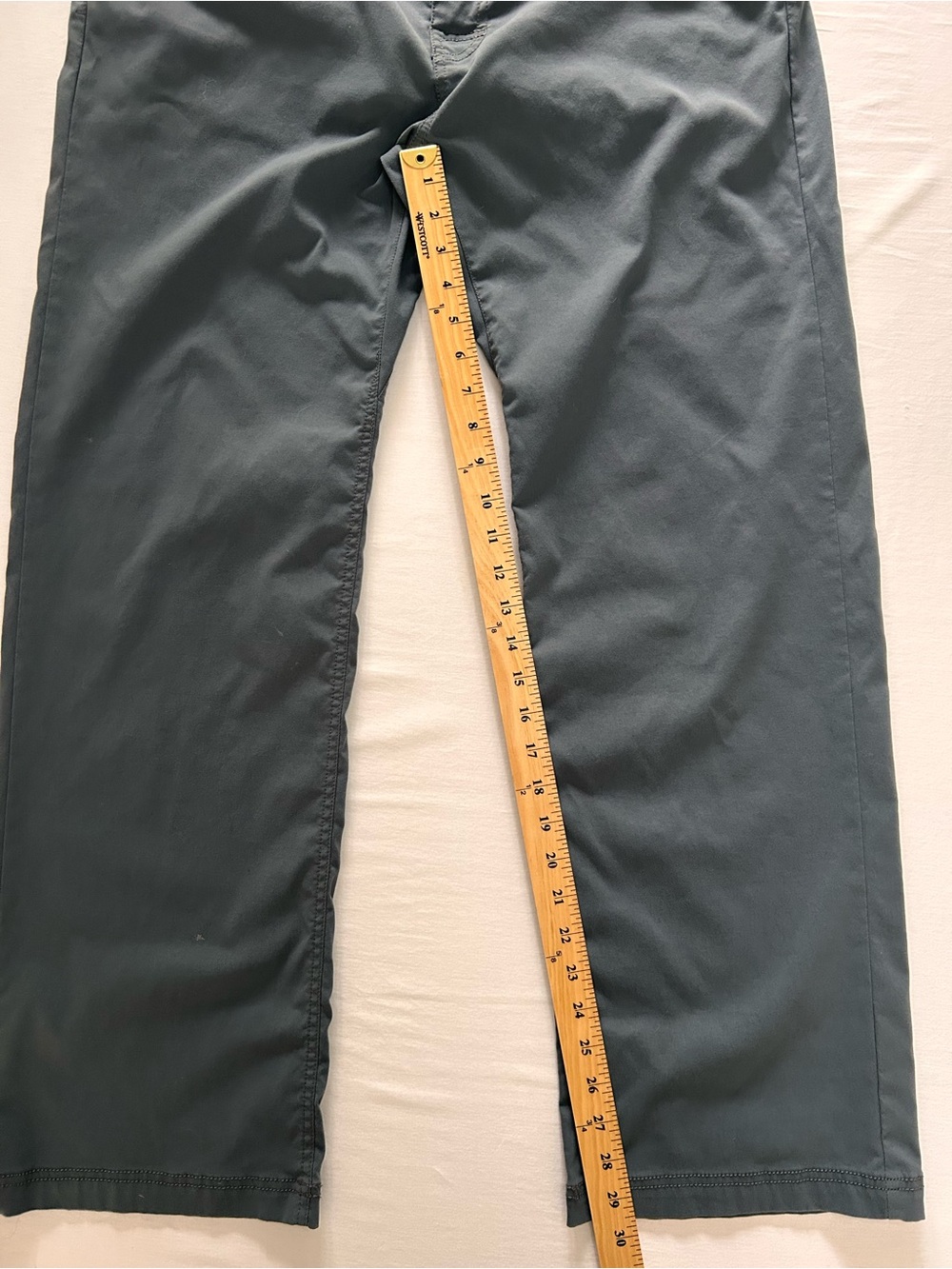Prana Hiking Pants Mens 38x30 Gray Slim Fit Outdoor Stretch Trail Pants - Picture 3 of 7